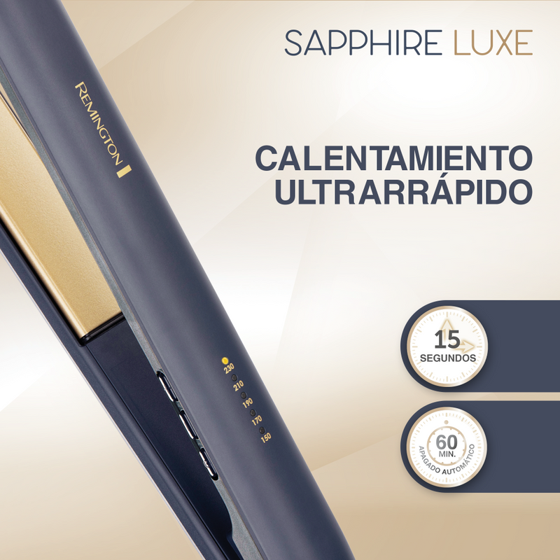 Combo Remington Sapphire Luxe Planchita + Secador + Bolso