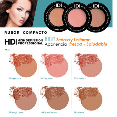 Rubor Compacto HD Beige Desert/04 Idi Makeup