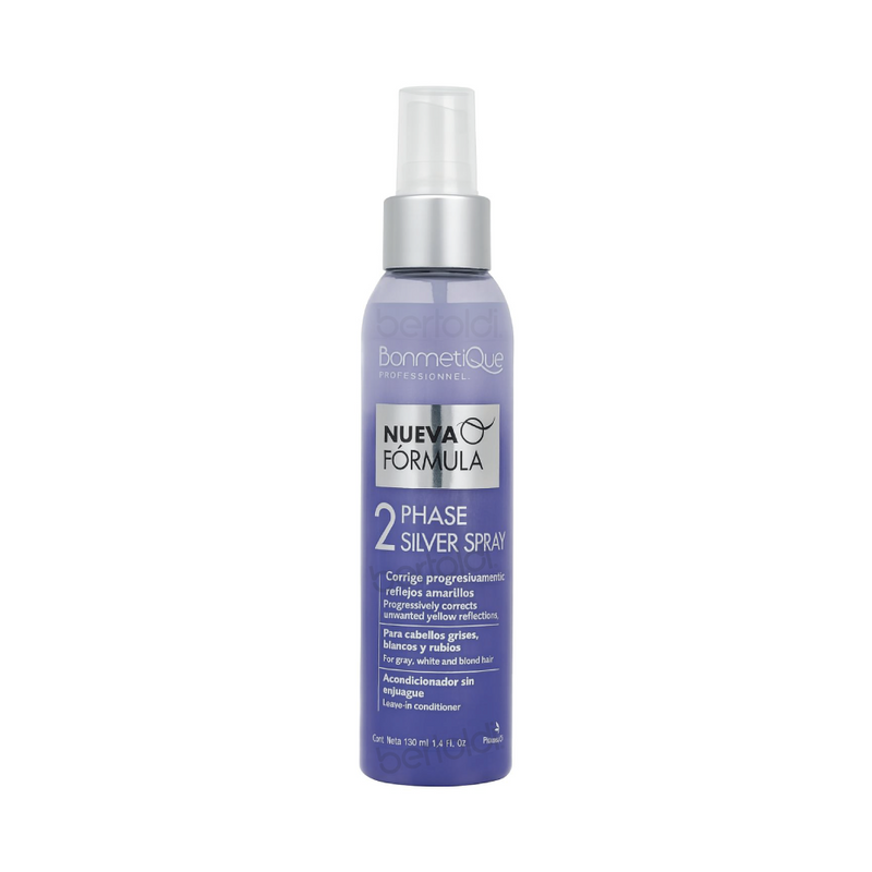 Acondicionador 2 Phase Silver Spray Bonmetique x 130 ml.