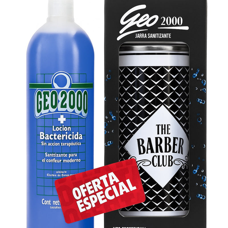 Jarra Sanitizante Bacteriana + Liquido Geo