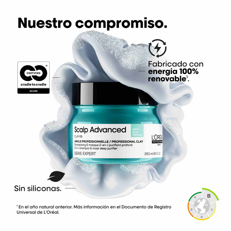 Mascarilla Scalp Advanced: Arcilla purificadora 2 en 1 Loreal