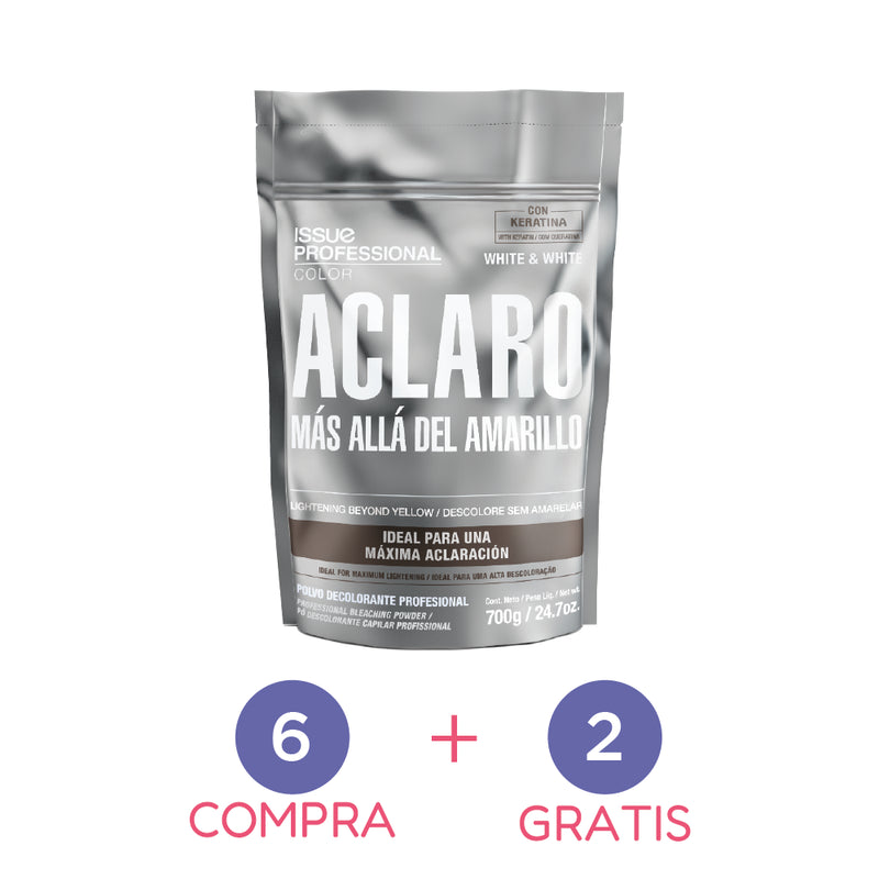 Promoción 6+2  Polvo Decolorante White & White Issue 700 gr