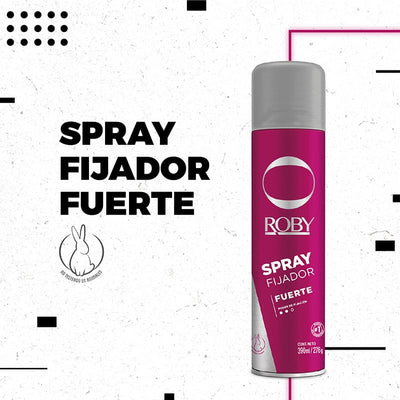 Spray Fijador Fuerte Roby 390ml