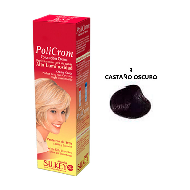 Coloración Silkey Policrom 3 Castaño Oscuro 47g
