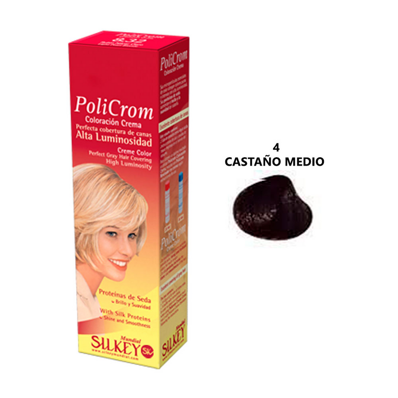 Coloración Silkey Policrom 4 Castaño Mediano 47g
