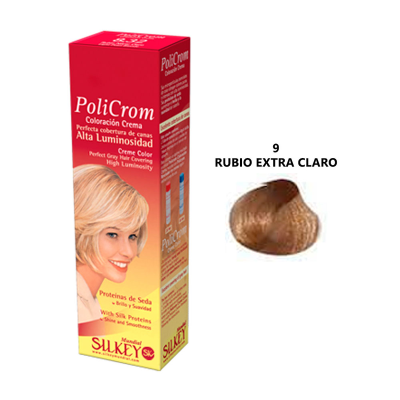 Coloración Silkey Policrom 9 Rubio Extra Claro 47g