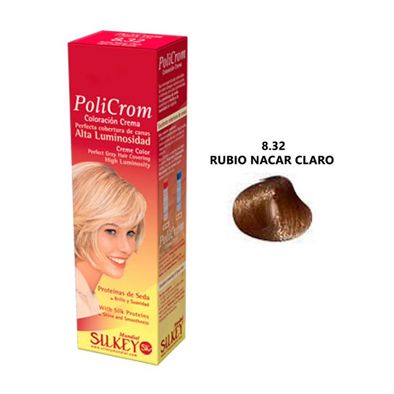 Coloración Silkey Policrom 8.32 Rubio Nacar Claro 47g