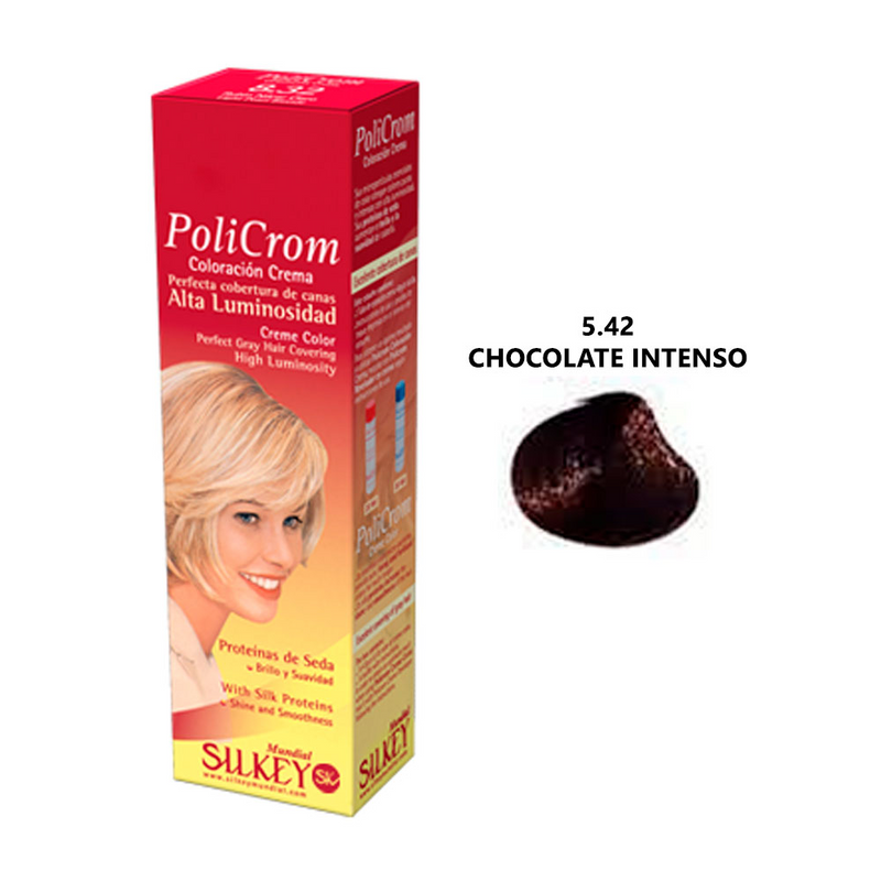 Coloración Silkey Policrom 5.42 Chocolate Intenso 47g