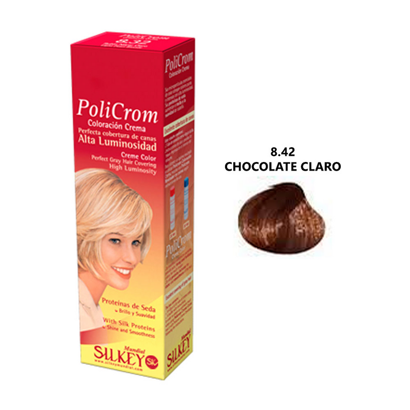 Coloración Silkey Policrom 8.42 Chocolate Muy Claro 47g
