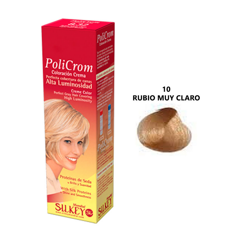 Coloración Silkey Policrom 10 Rubio Claro 47g