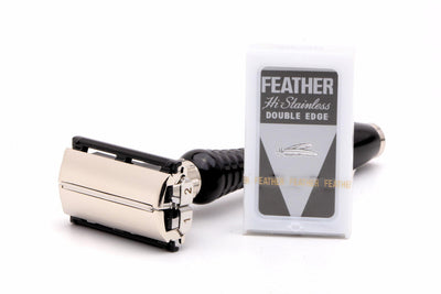 feitadora Feather Adjustable Double Edge Razor Black