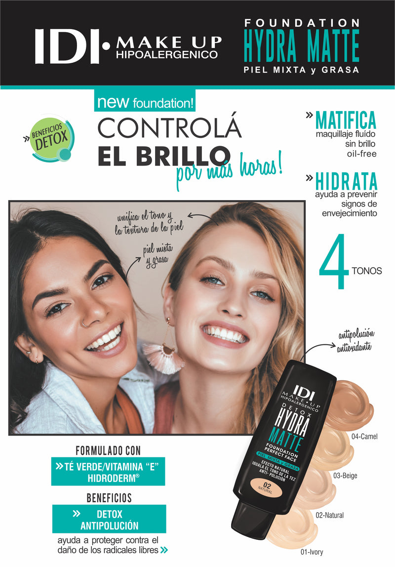 Base de Maquillaje Efecto Matte Natural/02 Idi Makeup