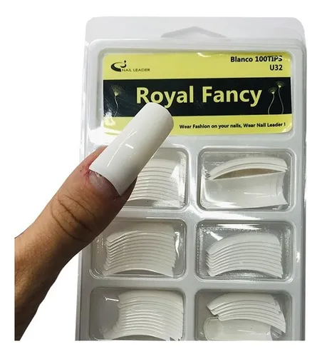 Uñas Medianas por 100 unidades Color Blanco U32