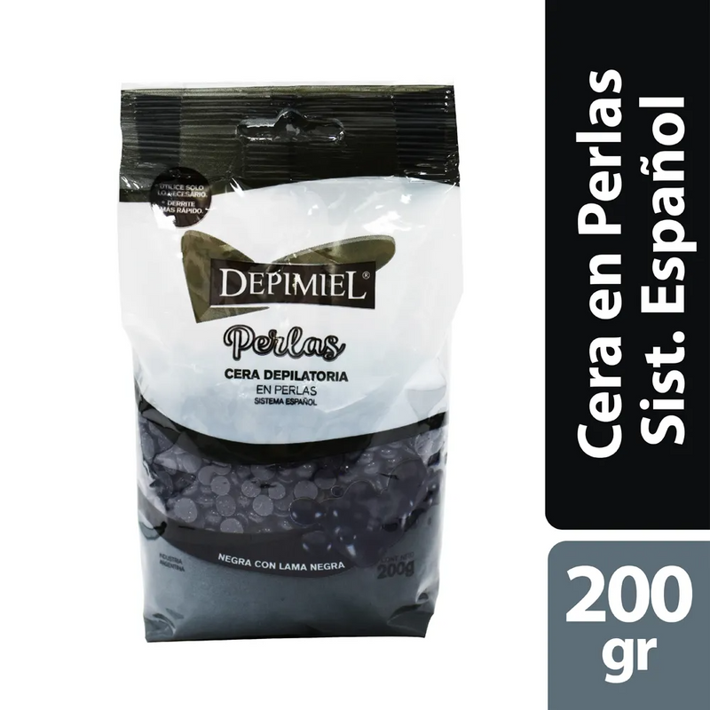 Cera Depilatoria Negra en Perlas Depimiel X 200 gr