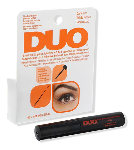 Adhesivo para Pestañas Duo Brush  Dark (enteras) P18