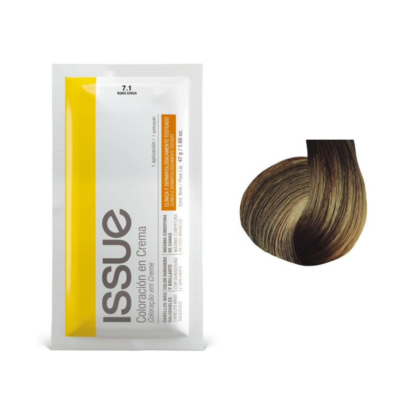 Coloracion Issue Sachet  N°7.1 Rubio Ceniza 47 gr