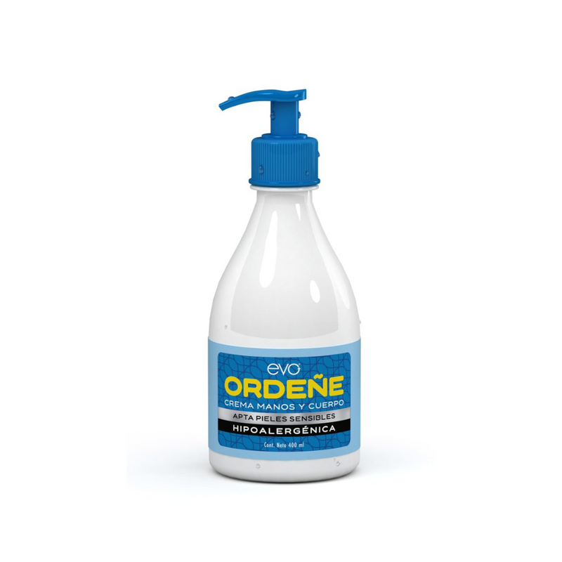 Evo Ordeñe Hipoalergenica Cr Manos Y Cuerpo Pieles Sensibles x 400 ml