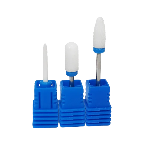 Set Fresas De Cerámica Para Torno De Manicuría  X3 Medium