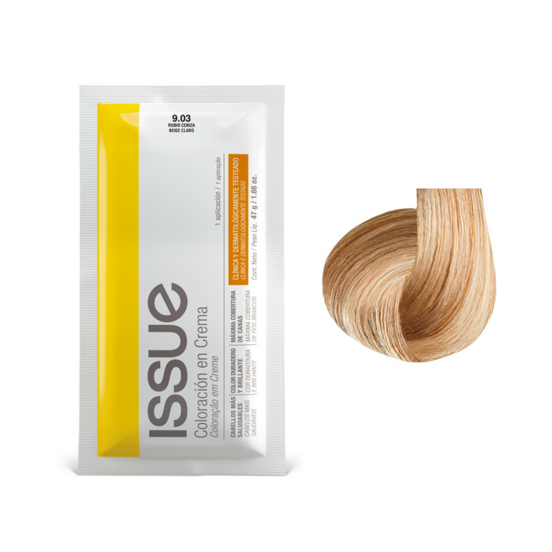 Coloracion Issue Sachet  N°9.03 Rubio Ceniza Beige Claro 47 gr