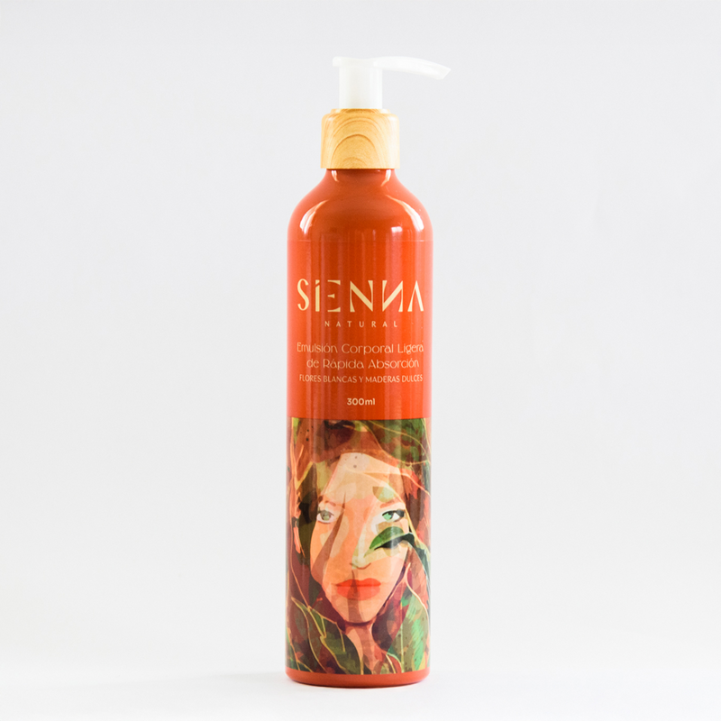 Emulsión Corporal Ligera de Rápida Absorción Sienna x 300 ml