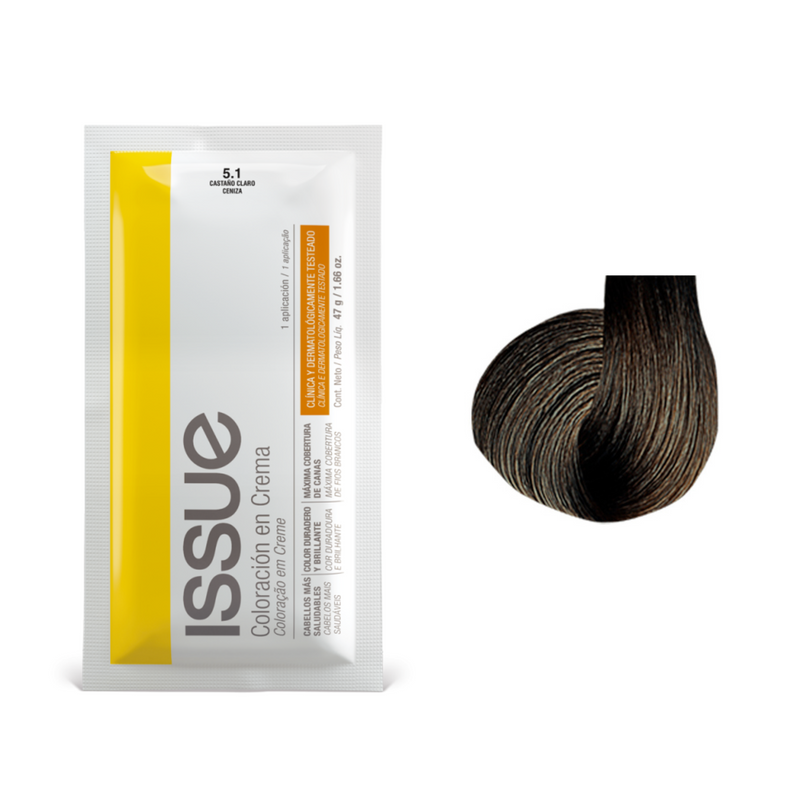 Coloracion Issue Sachet  N°5.1 Castaño Claro Ceniza 47 gr