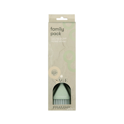 Juego de 3 pinceles familiares Framar color salvia