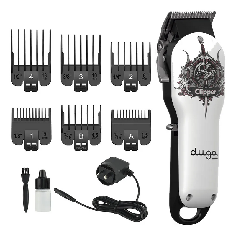 Maquina Corta Pelo Profesional Metal Pelueria 6c Blanco Duga D413