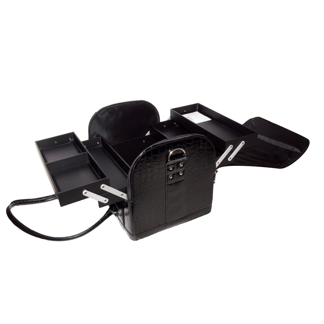 Maletín Negro Croco Baul Bandejas – Bertoldi1