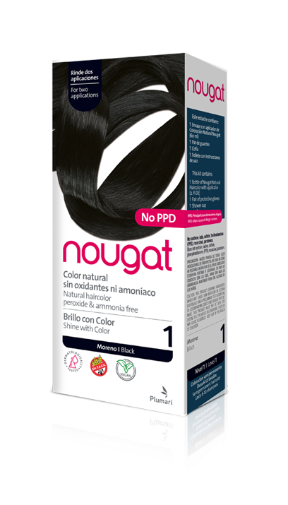 NOUGAT Color Kit natural  Brillo con Color Nº 1 Moreno