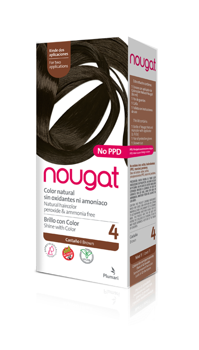 NOUGAT Color Kit  natural  Brillo con Color Nº 4 Castaño