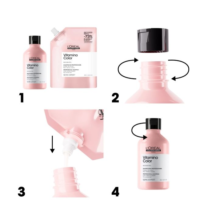 Recarga Shampoo Vitamino Color Loreal 1L