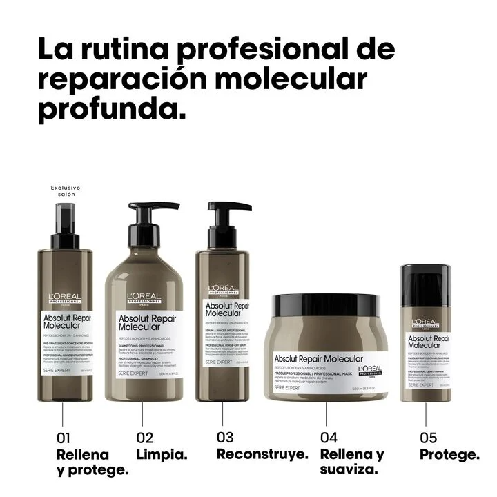 Mascara Absolut Repair Molecular Loreal x 500ml