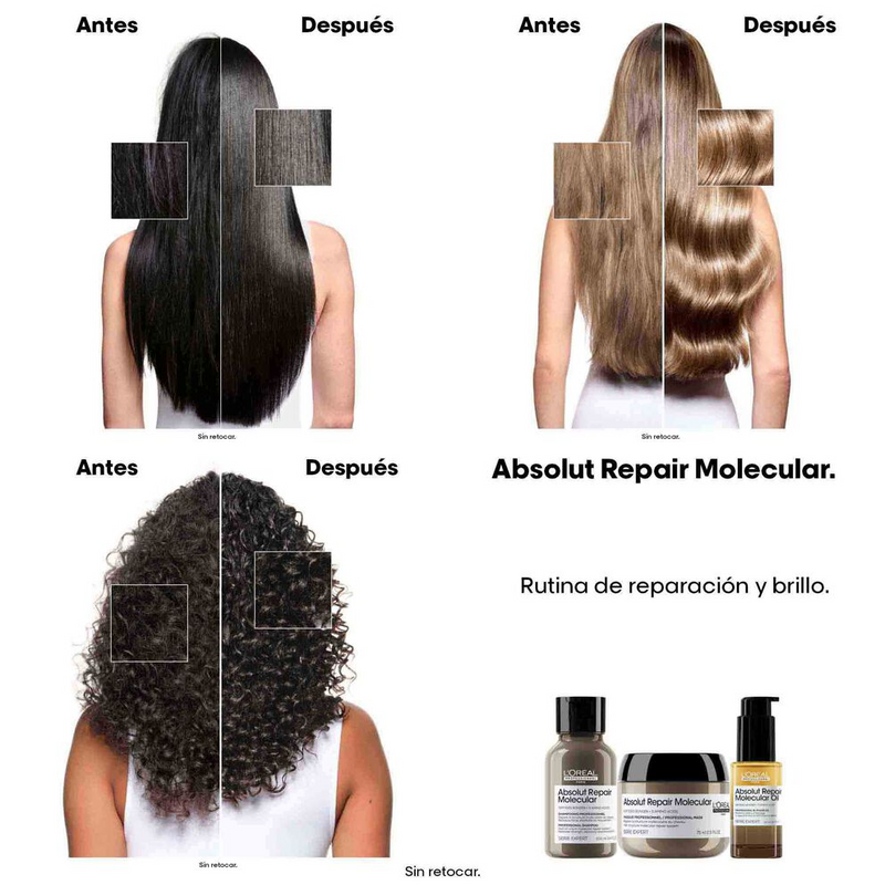 Aceite Absolut Repair Molecular Oil Capilar Loreal X 90ml