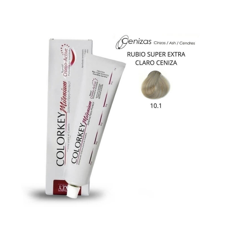 Coloracion Colorkey Milenium 10.1 Rubio Super Extra Claro Ceniza 120ml
