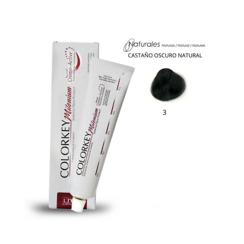 Coloracion Colorkey Milenium 3 Castaño Oscuro Natural 120ml