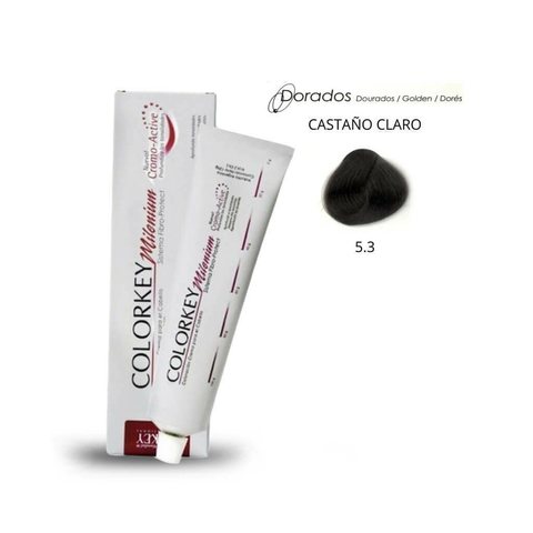 Coloracion Colorkey Milenium 5.3 Castaño Claro Dorado 120ml