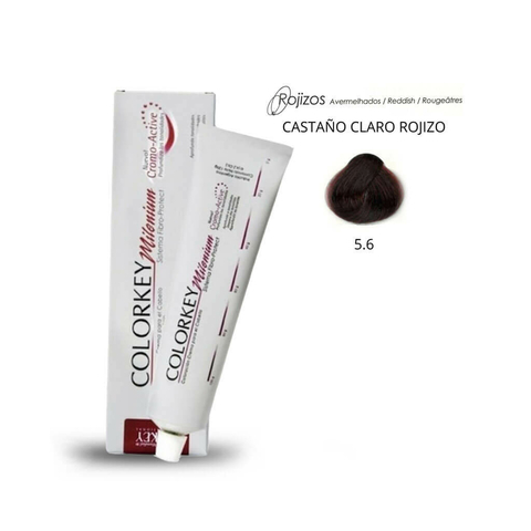 Coloracion Colorkey Milenium 5.6 Castaño Claro Rojizo 120ml