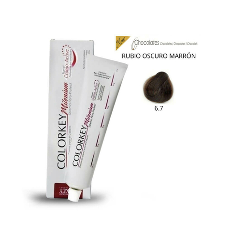 Coloracion Colorkey Milenium 6.7 Rubio Oscuro Marron 120ml