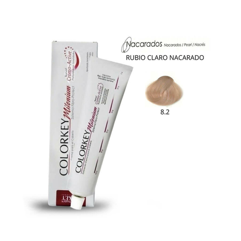 Coloracion Colorkey Milenium 8.2 Rubio Claro Nacarado 120ml
