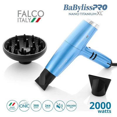 Secador Falco Italy Nano Titanium XL Babyliss Pro