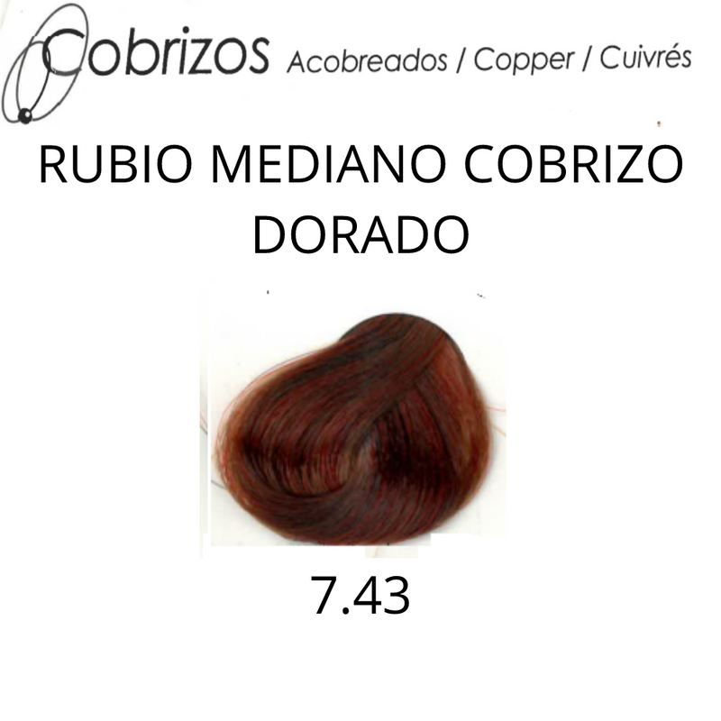 Coloracion Colorkey Milenium 7.43 Rubio Mediano Cobrizo Dorado 120ml