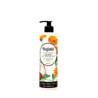 Shampoo Reparador Coco y Calendula Veganis  400ml