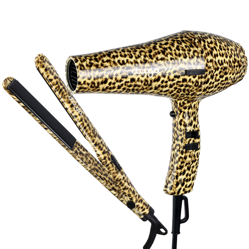 Kit Secador + Plancha Animal Print Duga