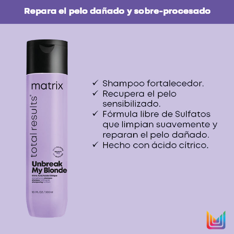 Shampoo Unbreak My Blonde 300ml Matrix Total Results
