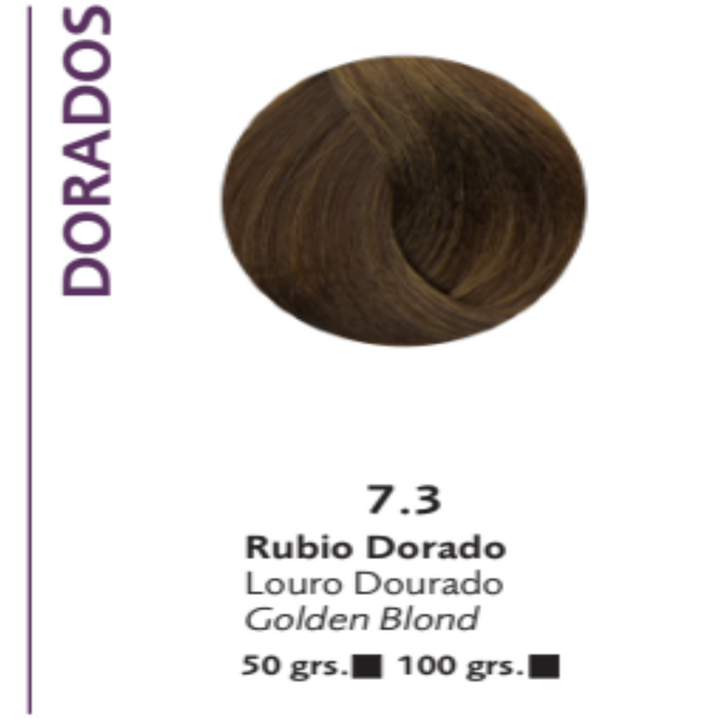 Tintura Crema Gel  1+2  7.3 Rubio Dorado Bonmetique x 50 gr.