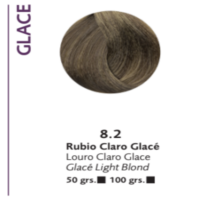 Tintura Crema Gel  1+2 Bonmetique n° 8.2 Rubio Claro Glace x 100 grs.