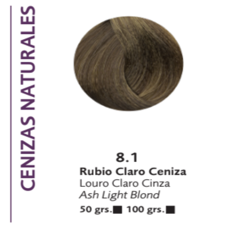 Tintura Crema Gel  1+2 8.1 Rubio Claro Ceniza Bonmetique x 50 gr.