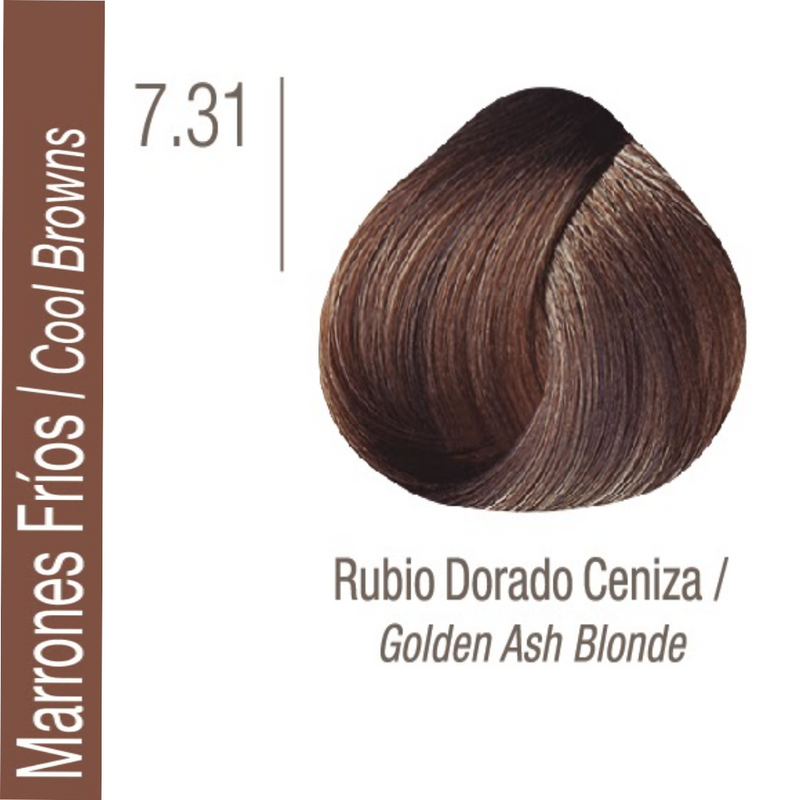 Coloracion Issue Profesional Nº 7.31 Marrones Frios Rubio Dorado Ceniza 70 gr