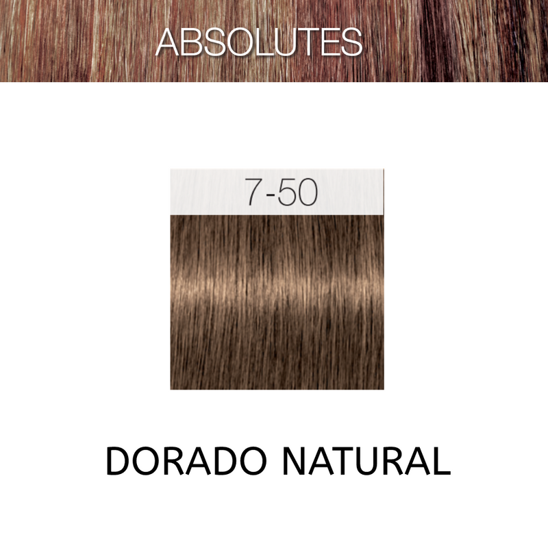 Coloracion Igora Royal 7-50 Absolutes Rubio Medio Dorado Natural 60 ml