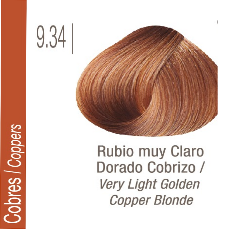 Coloracion Issue Profesional Nº 9.34 Cobres Rubio Muy Claro Dorado Cobrizo 70 gr